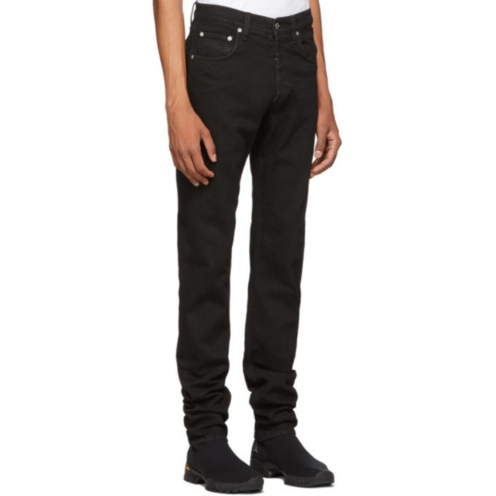 NWT Helmut Lang Masc Hi Straight Denim Jeans in Matte Powder Black Sz 27 Unisex